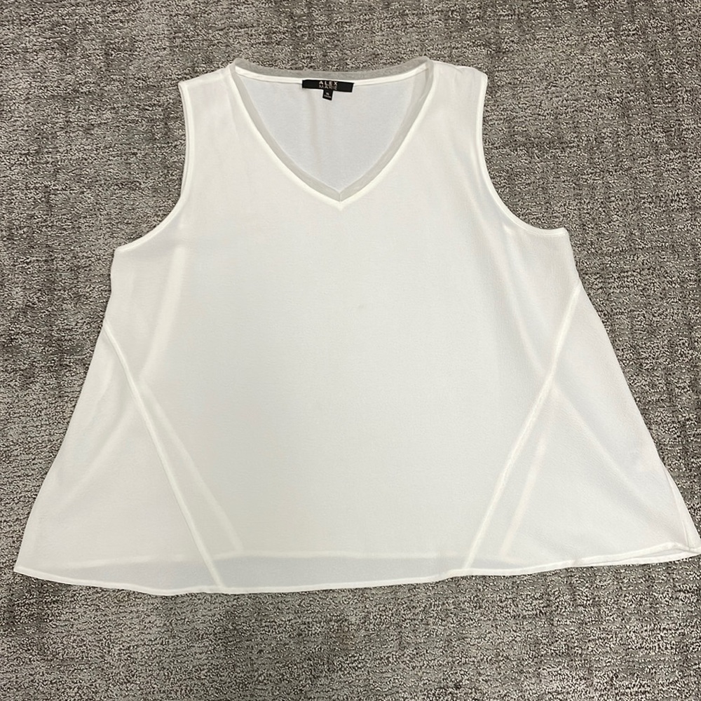 Alex Marie White Blouse XL